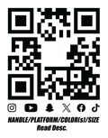 Color/Chrome/Holographic Social Media QR (5in MAX)