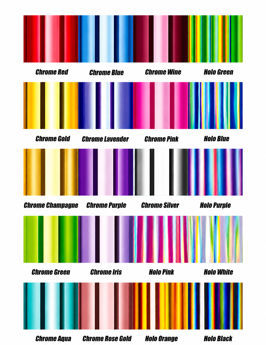 Color/Chrome/Holographic/Reflective Social Media Handle + QR (12in MAX)