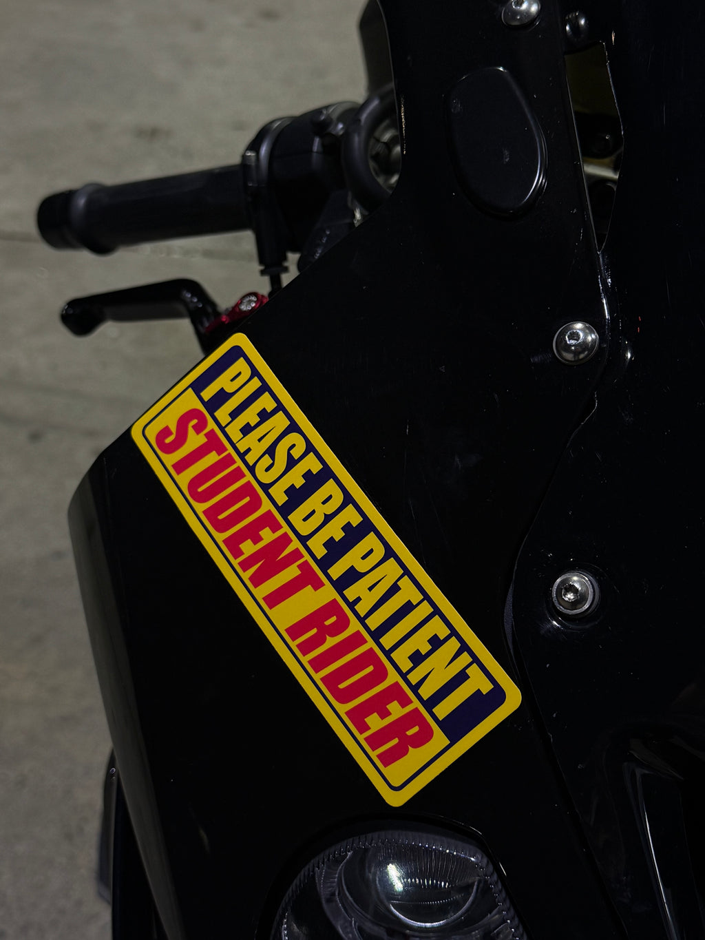 Please Be Patient, Student Rider