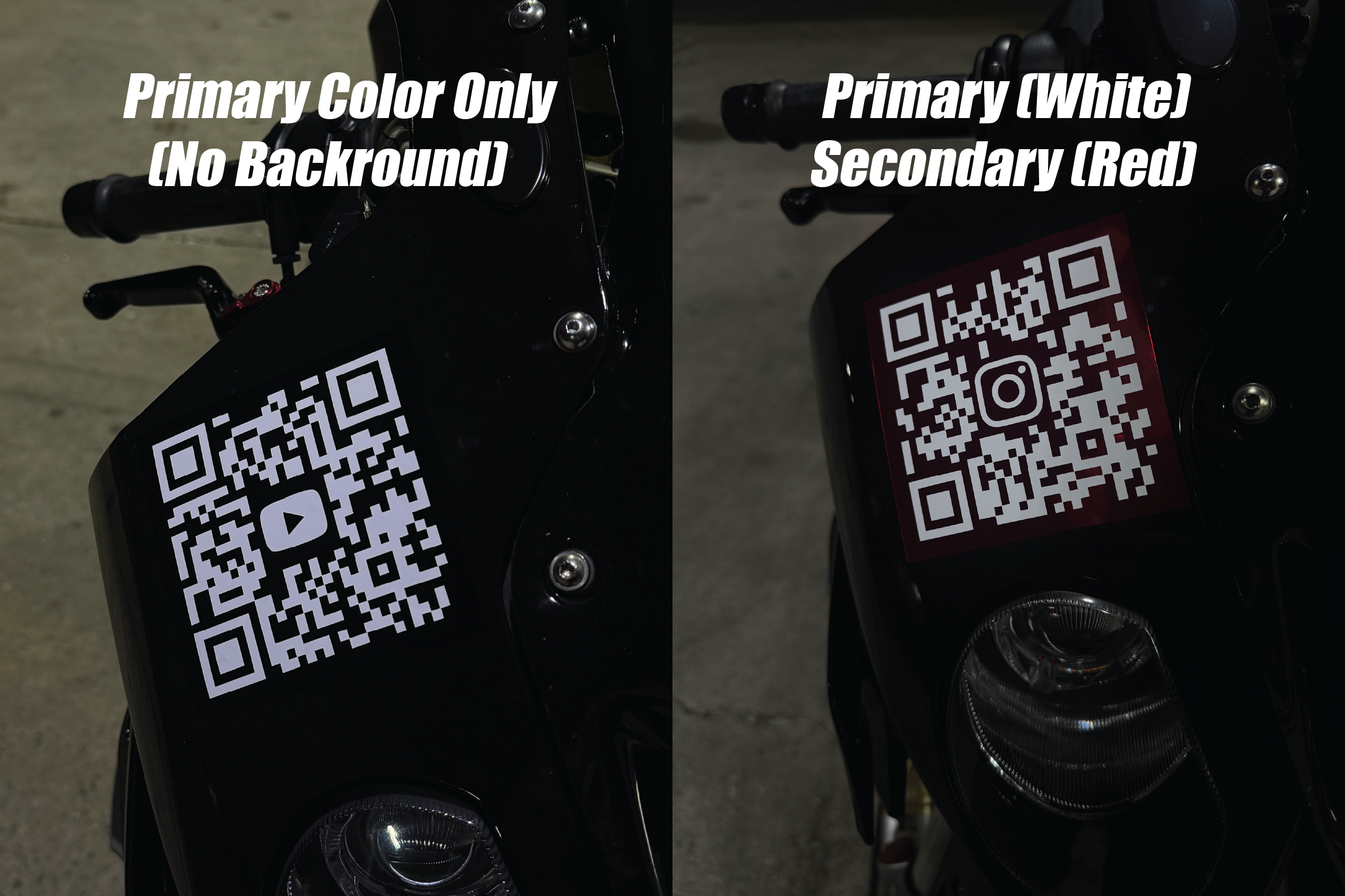 Color/Chrome/Holographic Social Media QR (5in MAX)